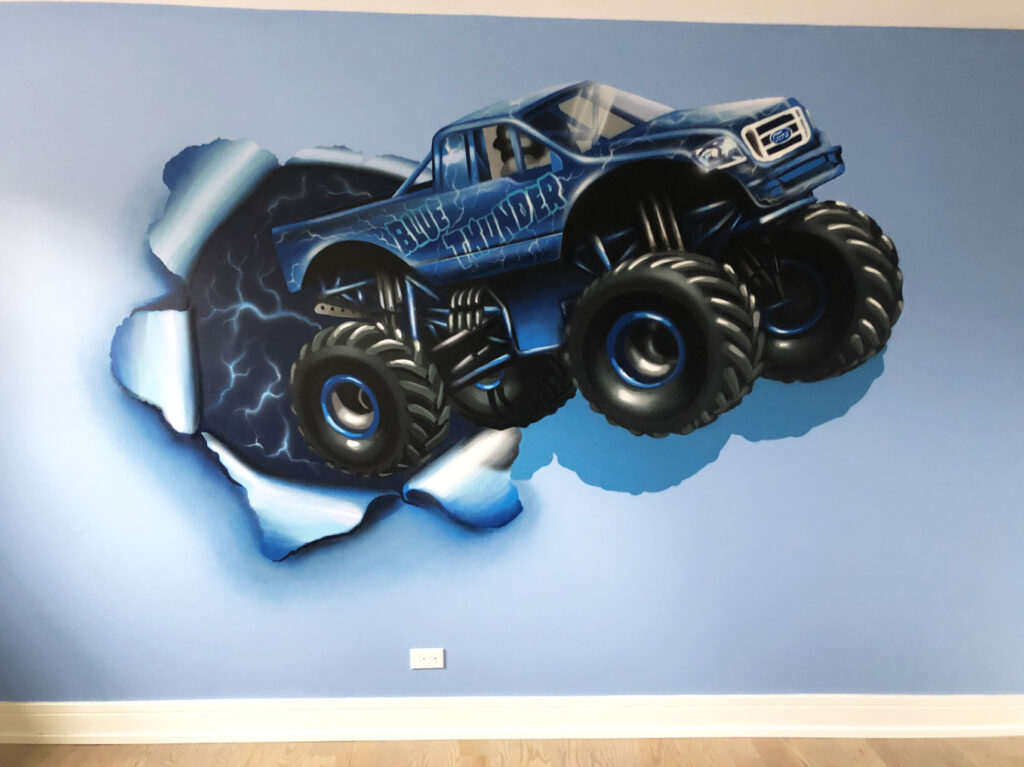 Blue Thunder Mural by Yolocone