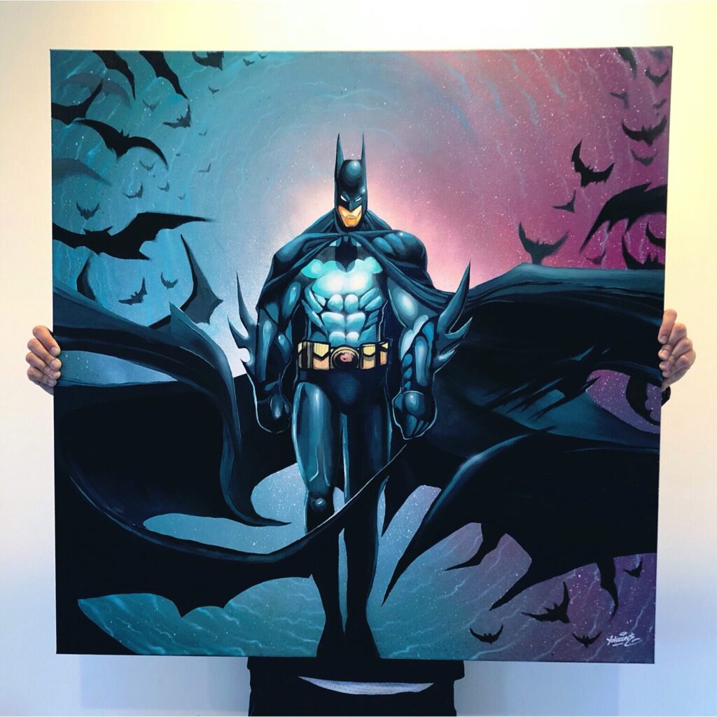 Bruce Wayne - Acrylic Paint and Spray Paint Airbrush by Yolocone